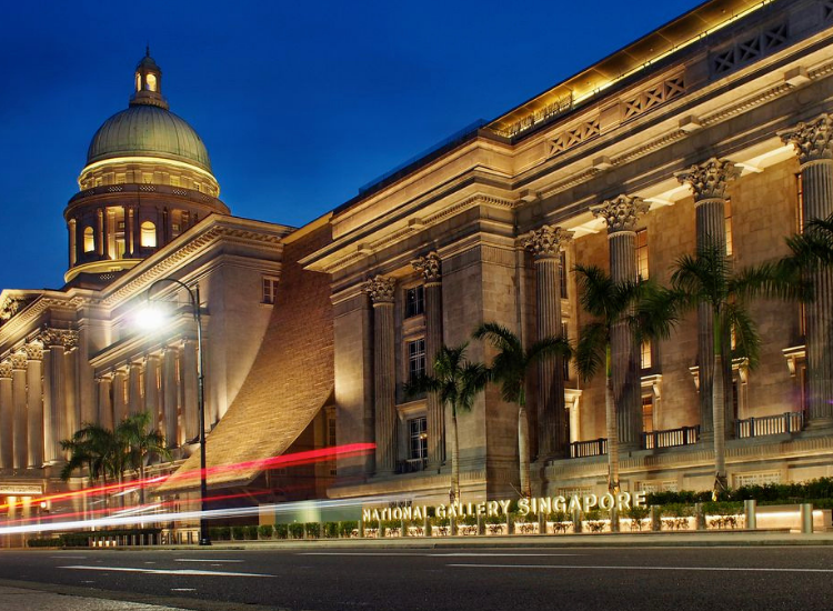 Bảo tàng Singapore với kiến trúc mái vòm trắng cổ điển tại trung tâm thành phố